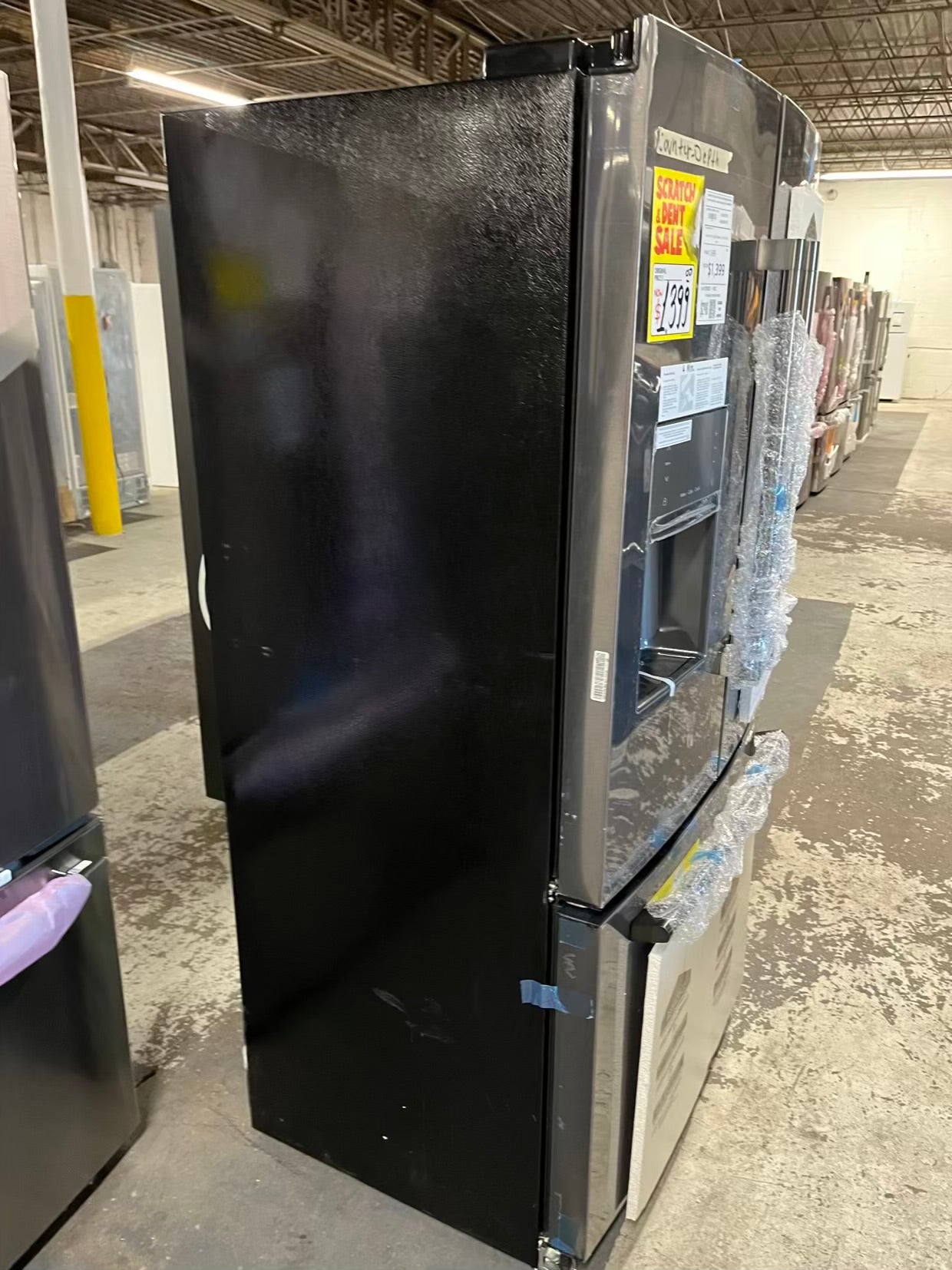 Open Box Ikea French door refrigerator slate counter depth w/ice water dispenser 36" #RF493YB-TR