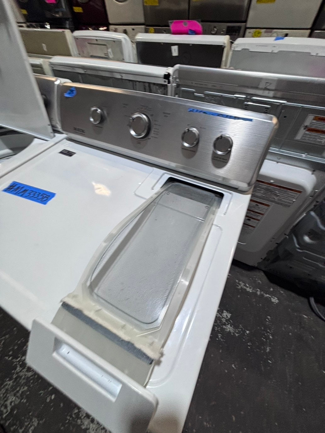 >*maytag  top load washer large capacity with removable agitator  & electric dryer 220v  set top load side by side #AAT3YB