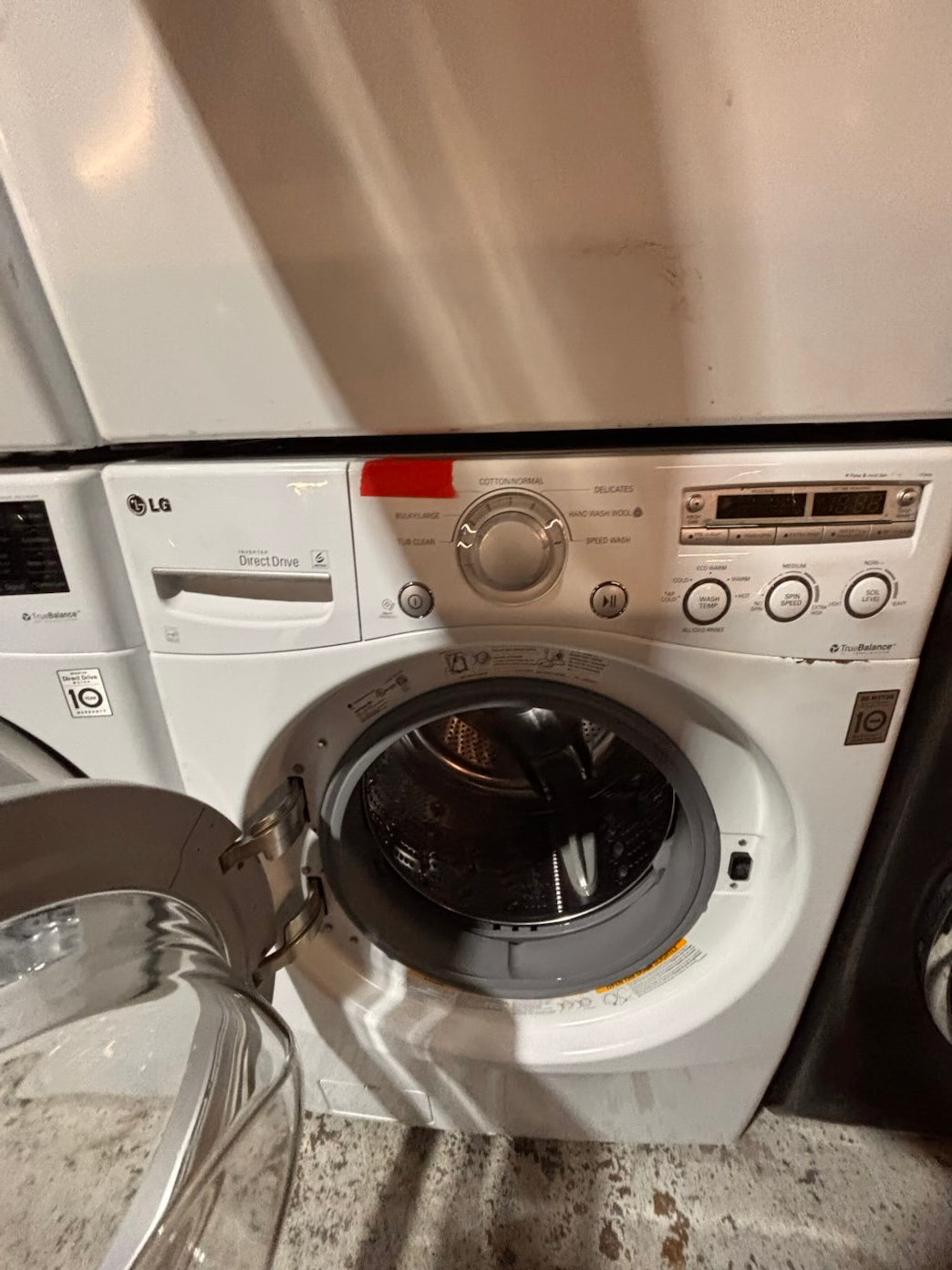 }}LG electric washer large capacity& dryer steam set front load stackable or side by side white  27” in used-Refurbished working 💯 with warranty #SFXV5ET