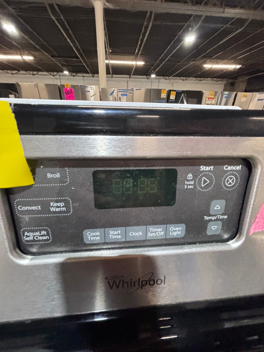 >*whirlpool electric 220v glass top range 5 burner  bake Broil roast convection oven  self clean stainless steel 30" Refurbished #EW55SPB