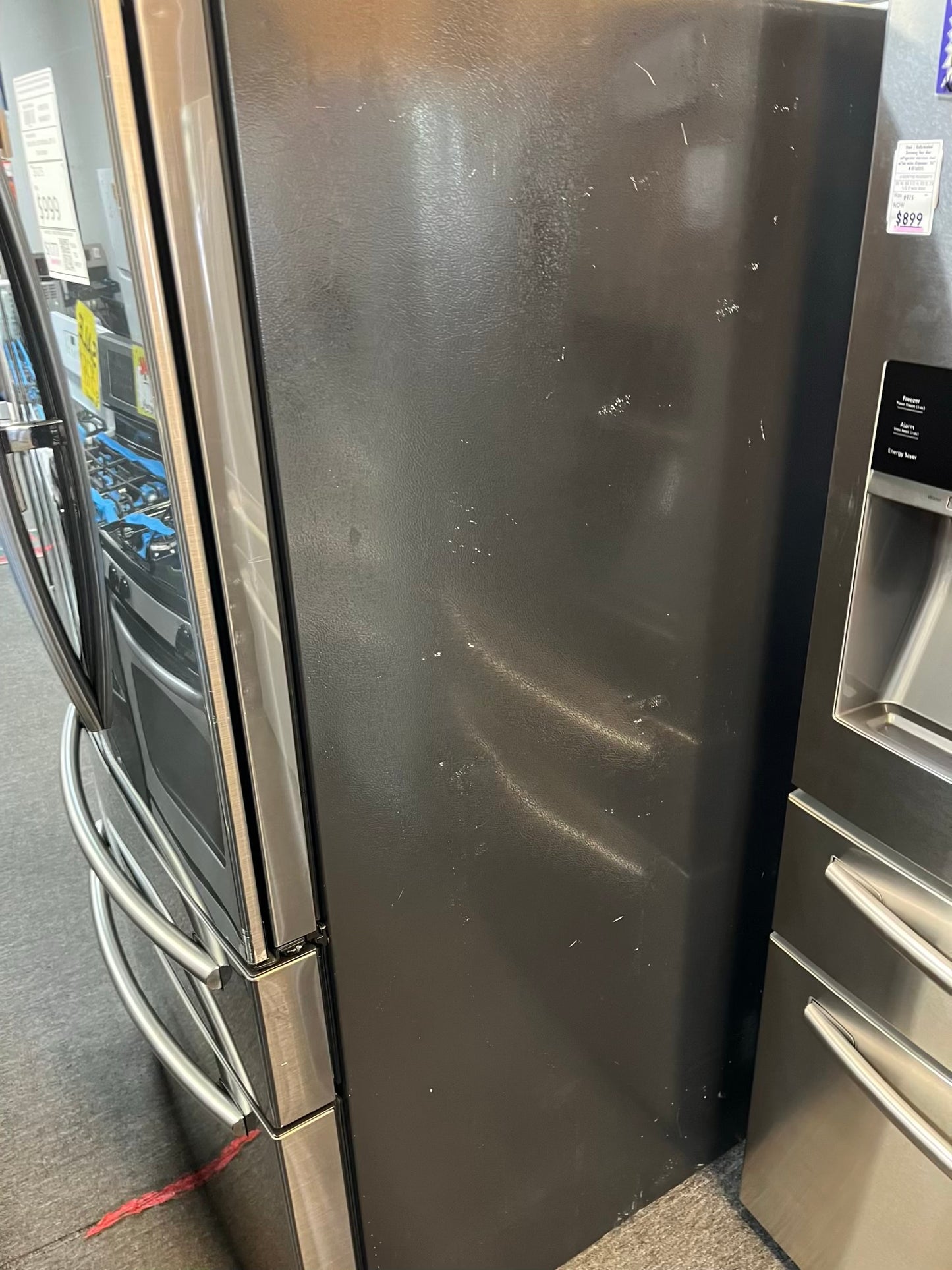 Samsung Four door refrigerator Showcase Slate stainless steel w/ice water dispenser 36" Refurbished #RF736EB