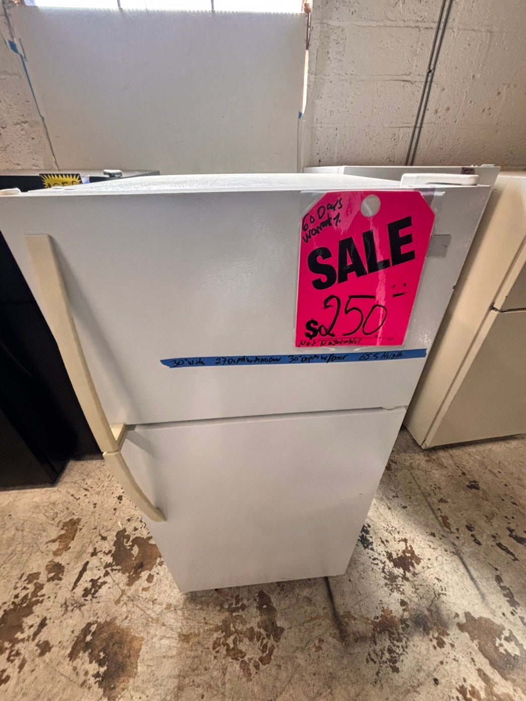 >sale🎈Kenmore 30”18cu.ft -top freezer refrigerator white color              -used refurbished 30” #RWF56B