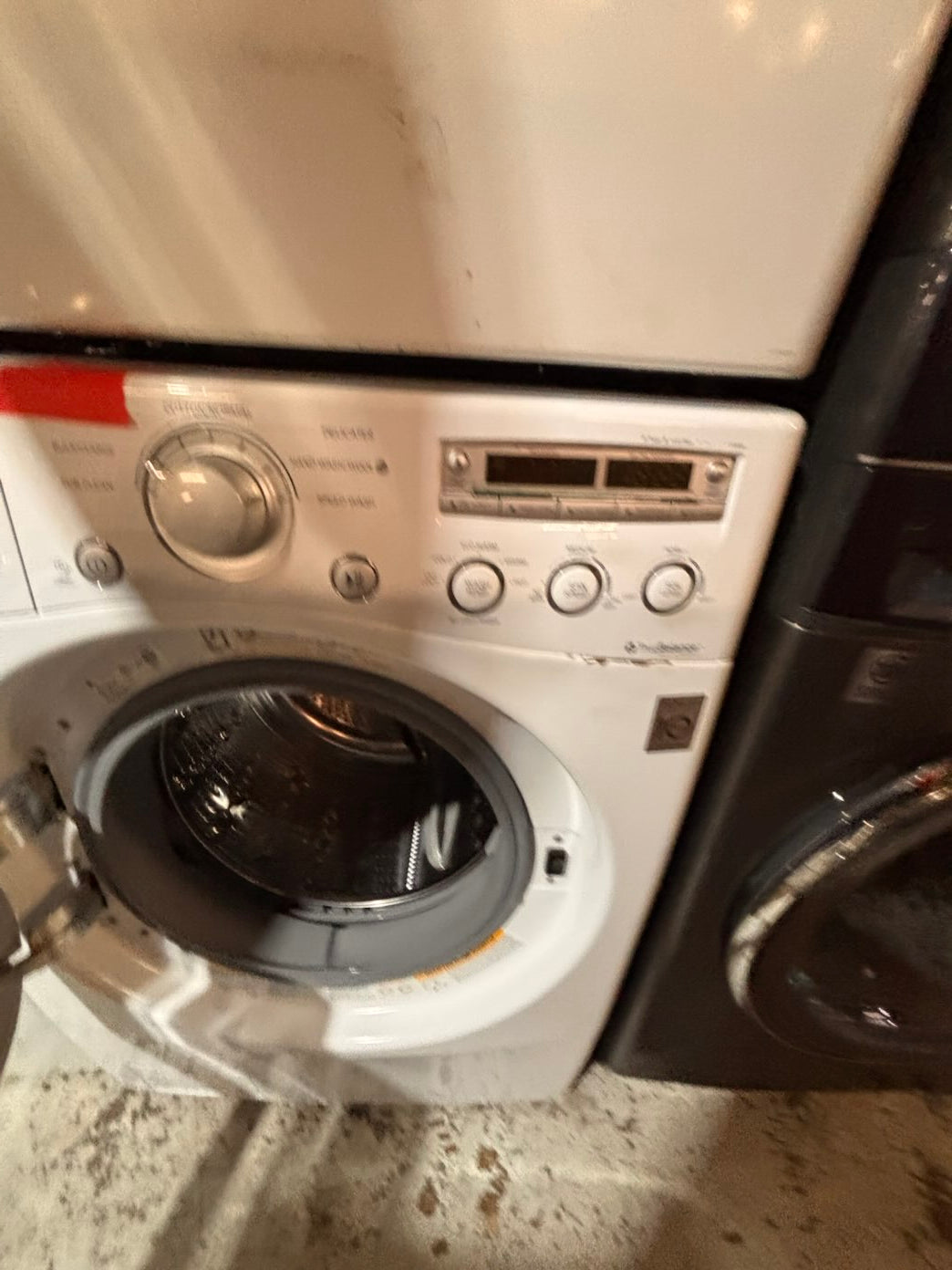 }}LG electric washer large capacity& dryer steam set front load stackable or side by side white  27” in used-Refurbished working 💯 with warranty #SFXV5ET