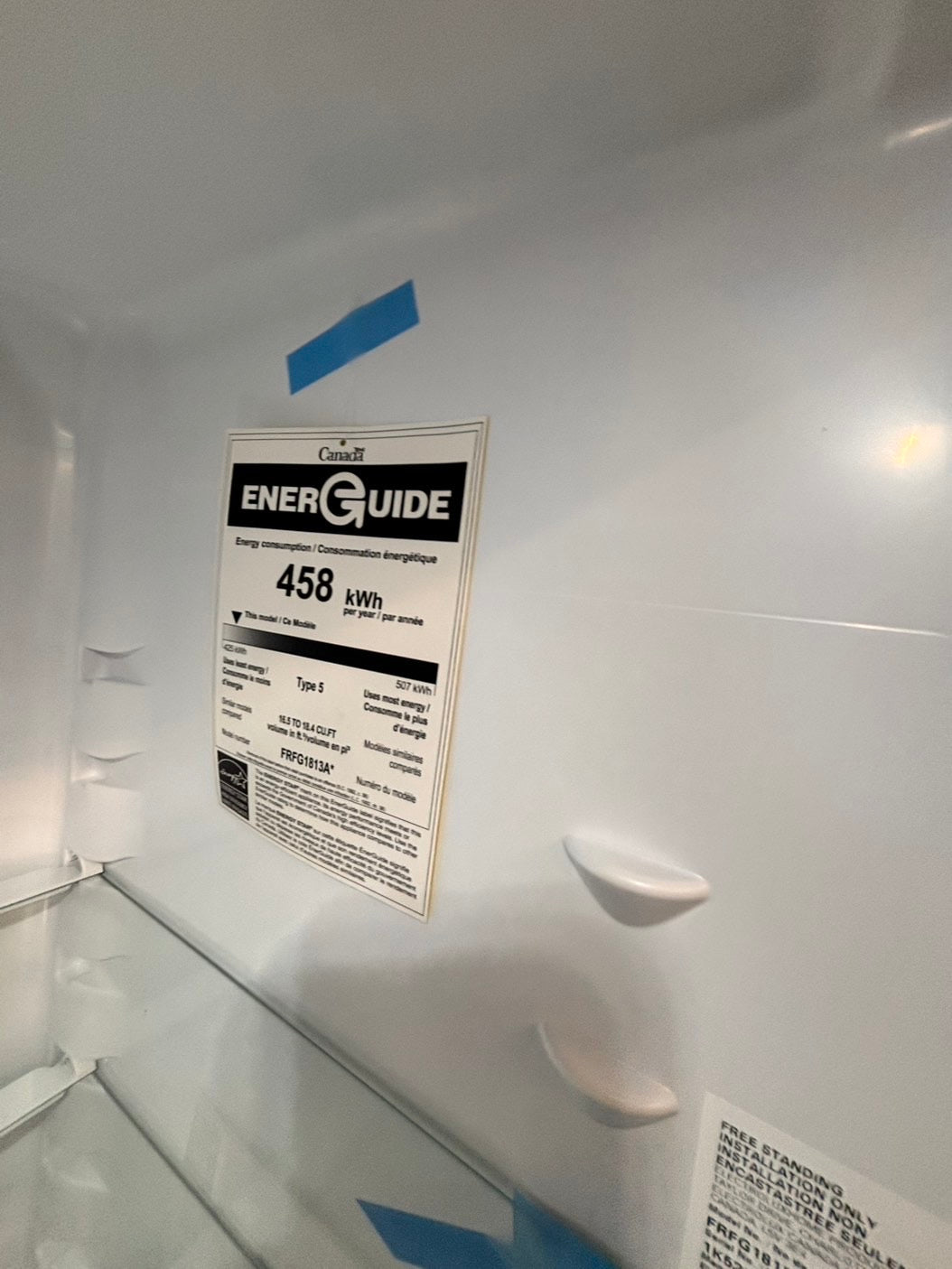 >frigidaire Open box 📦 New S/d 31.5 in. 18 cu. ft. Counter Depth French Door Refrigerator in Fingerprint-Resistant Stainless Look       #RYFG18LB