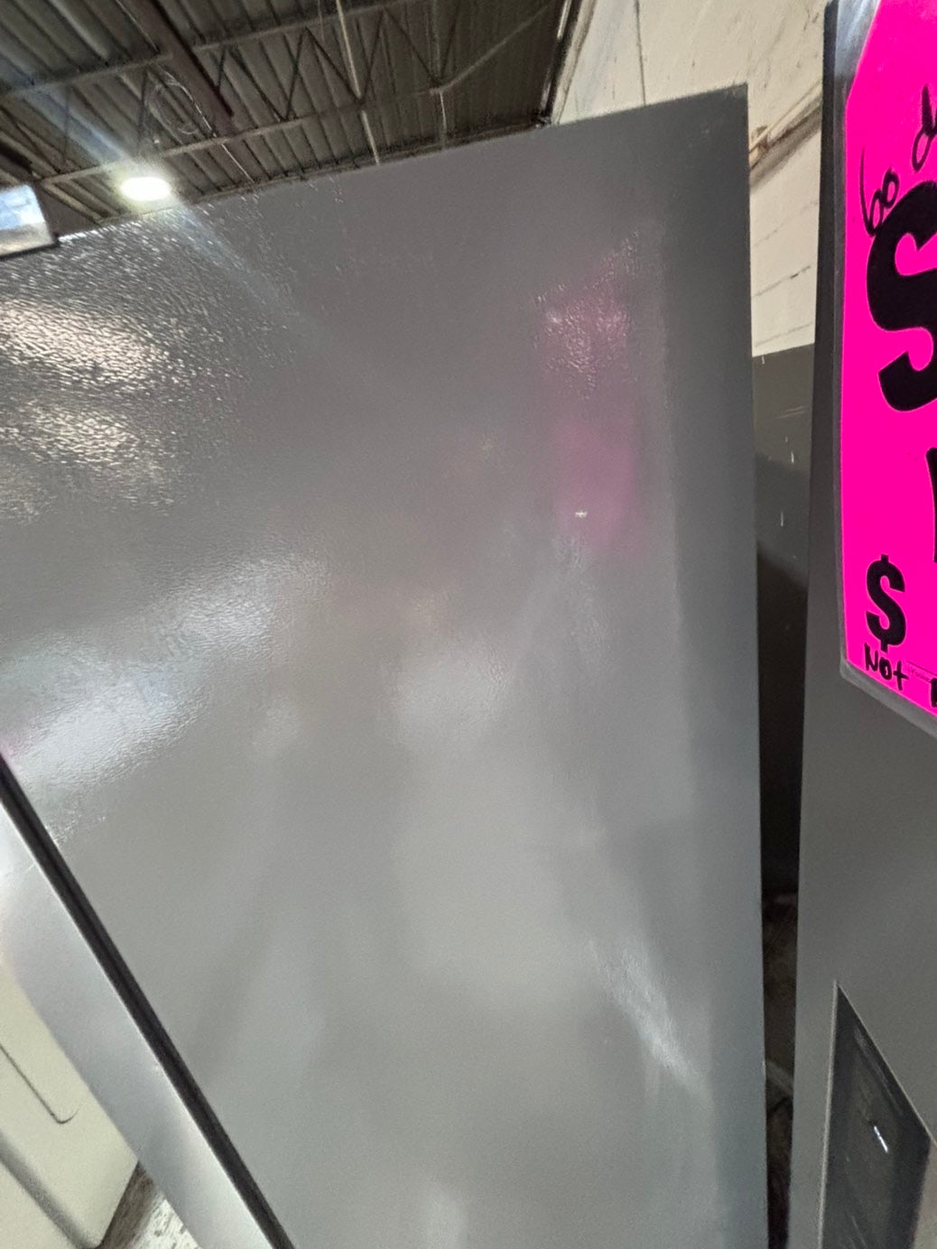 >*kitchen Aid French door Refrigerator counter depth stainless steel w/ ice water dispenser great condition 36"    (👀missing shelf on the door)  used-refurbished #KAF1424B