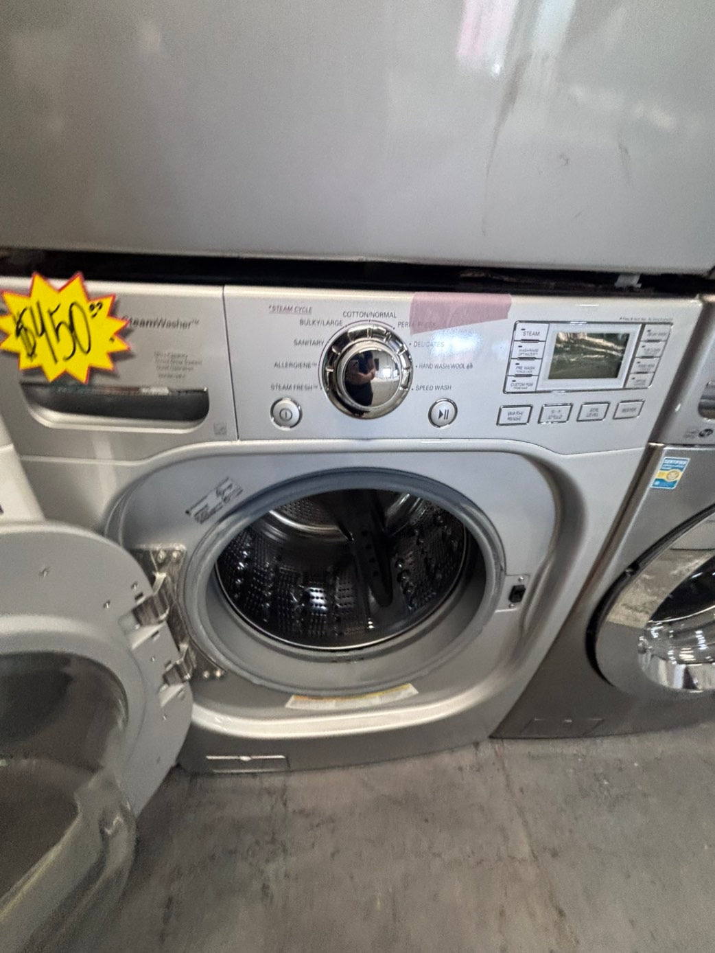 >* July 4th special 🔥🇺🇸LG large capacity washer & dryer set electric 220v front load stackable or side by side - sensor dry in gray  #WERR6SET
