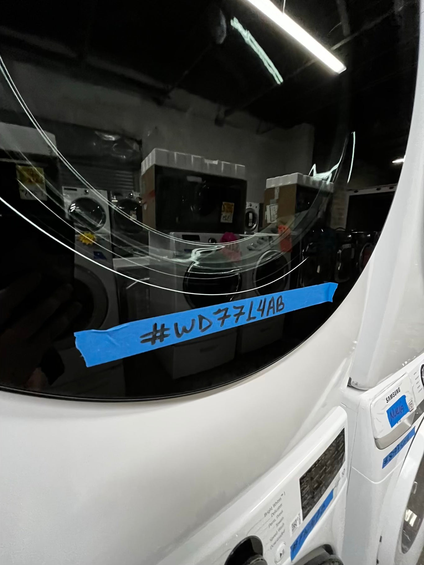 -Open Box 📦 Scratch & Dent 4.5 cu. ft. Ultra Large Capacity Front Load Washer - White WM4000HWA & 7.4 cu. ft. Large Capacity Front Load Electric Dryer - White DLEX4000W Set / stock number #WD7714AB