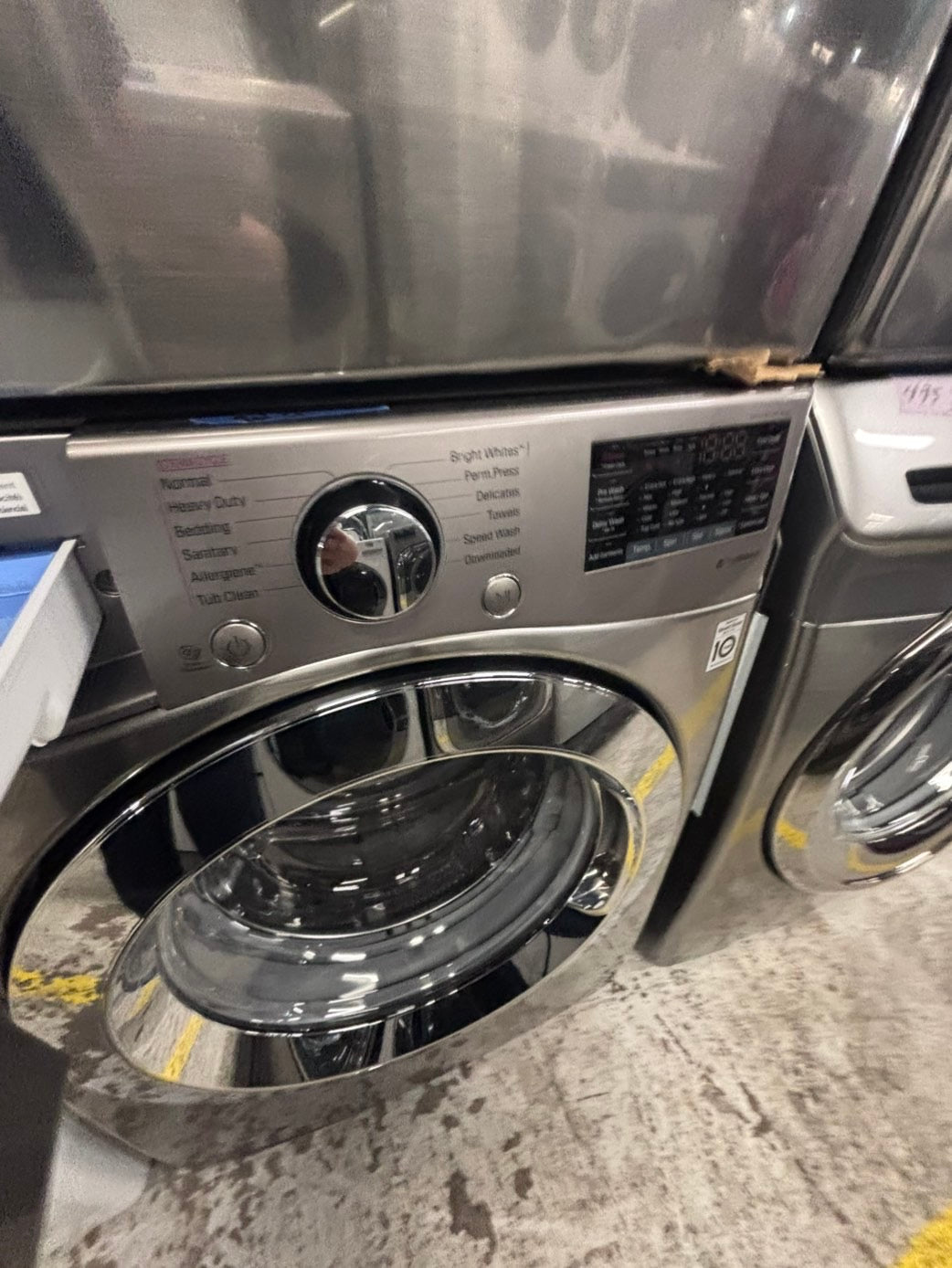 >*LG washer & dryer set electric 220v front load stackable or side by side - sensor dry in gray  #WGDS42BSET