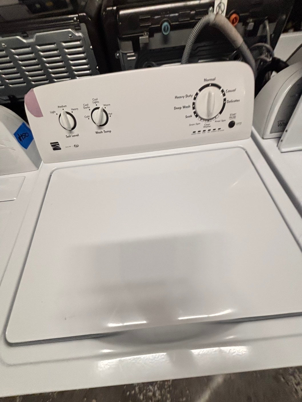 >kenmore Top load washing machine large capacity stainless steel drum w agitator 27" used-Refurbished #WK663B