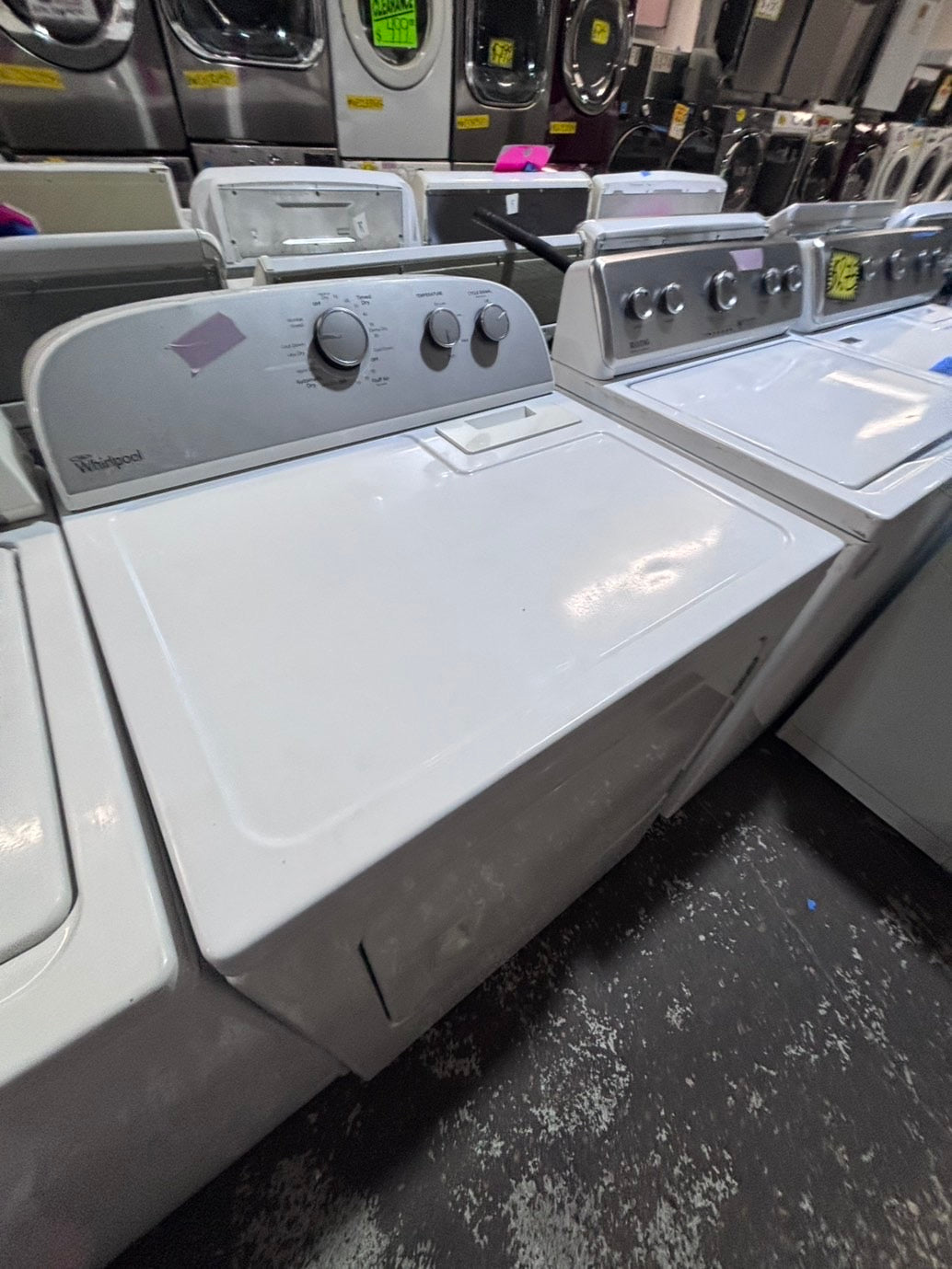 >*whirlpool top load washer large capacity with removable agitator  & electric dryer 220v  set top load side by side #MN33YB