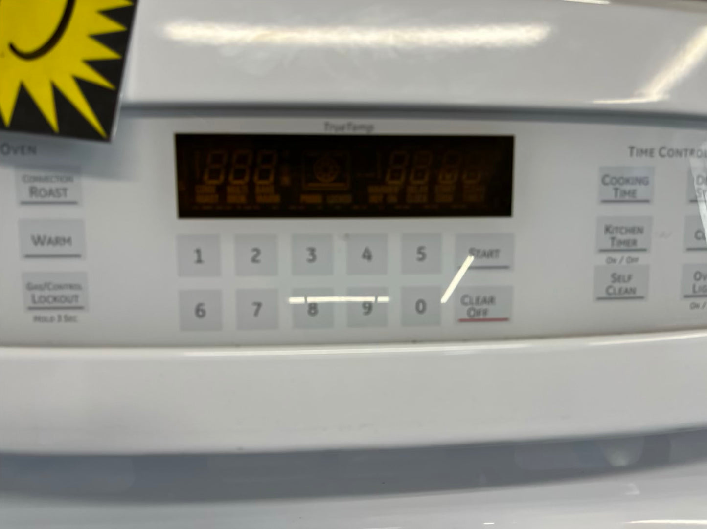 GE Profile GAS PROPANE range 5 burner convection bake roast self clean in white Refurbished 30" #GR210TB