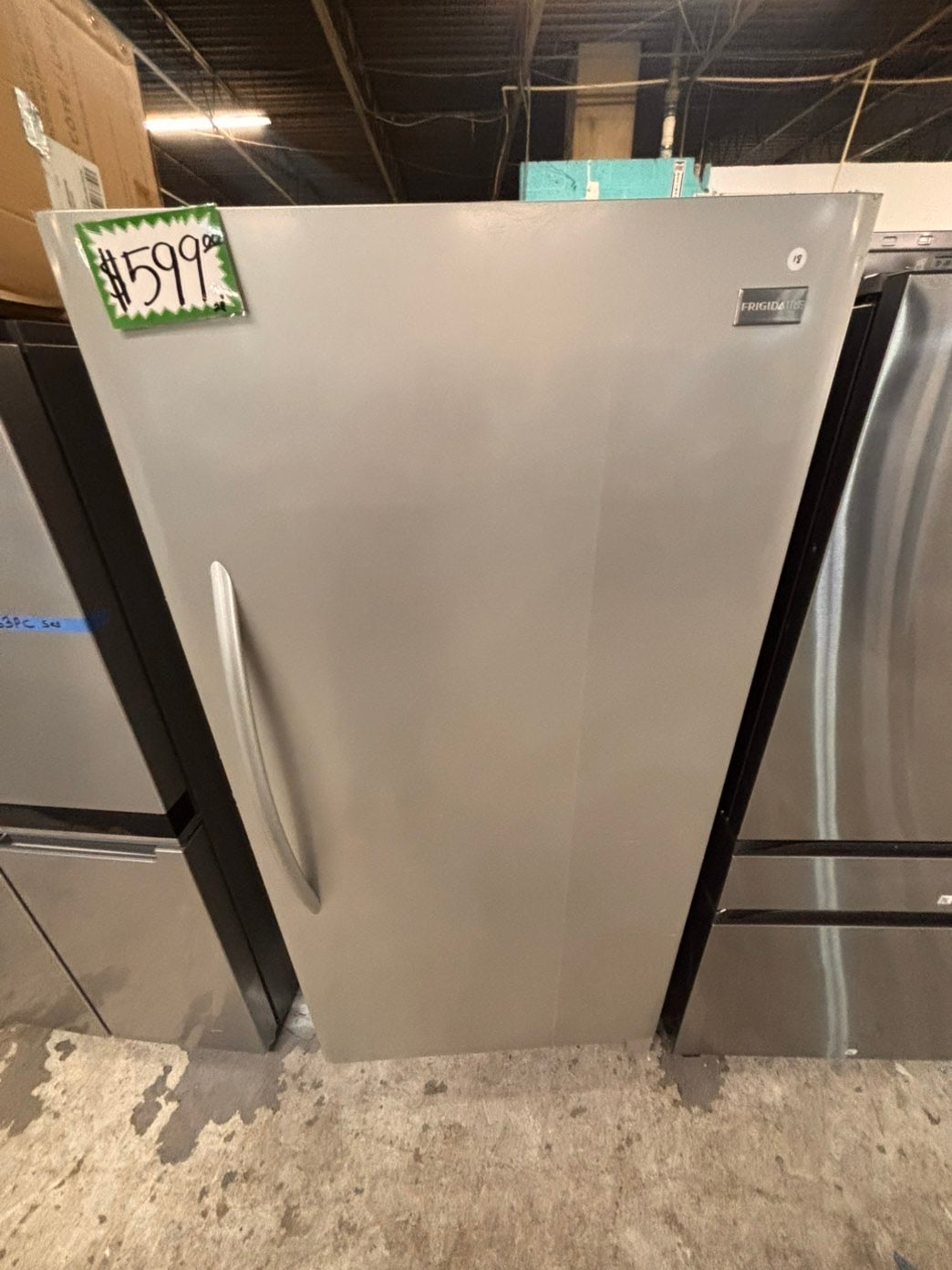 >>whirlpool 33”wide x 66 height x  25”depth up-right freezer stainless steel 20cu.ft Refurbished-used #RF5CZXB