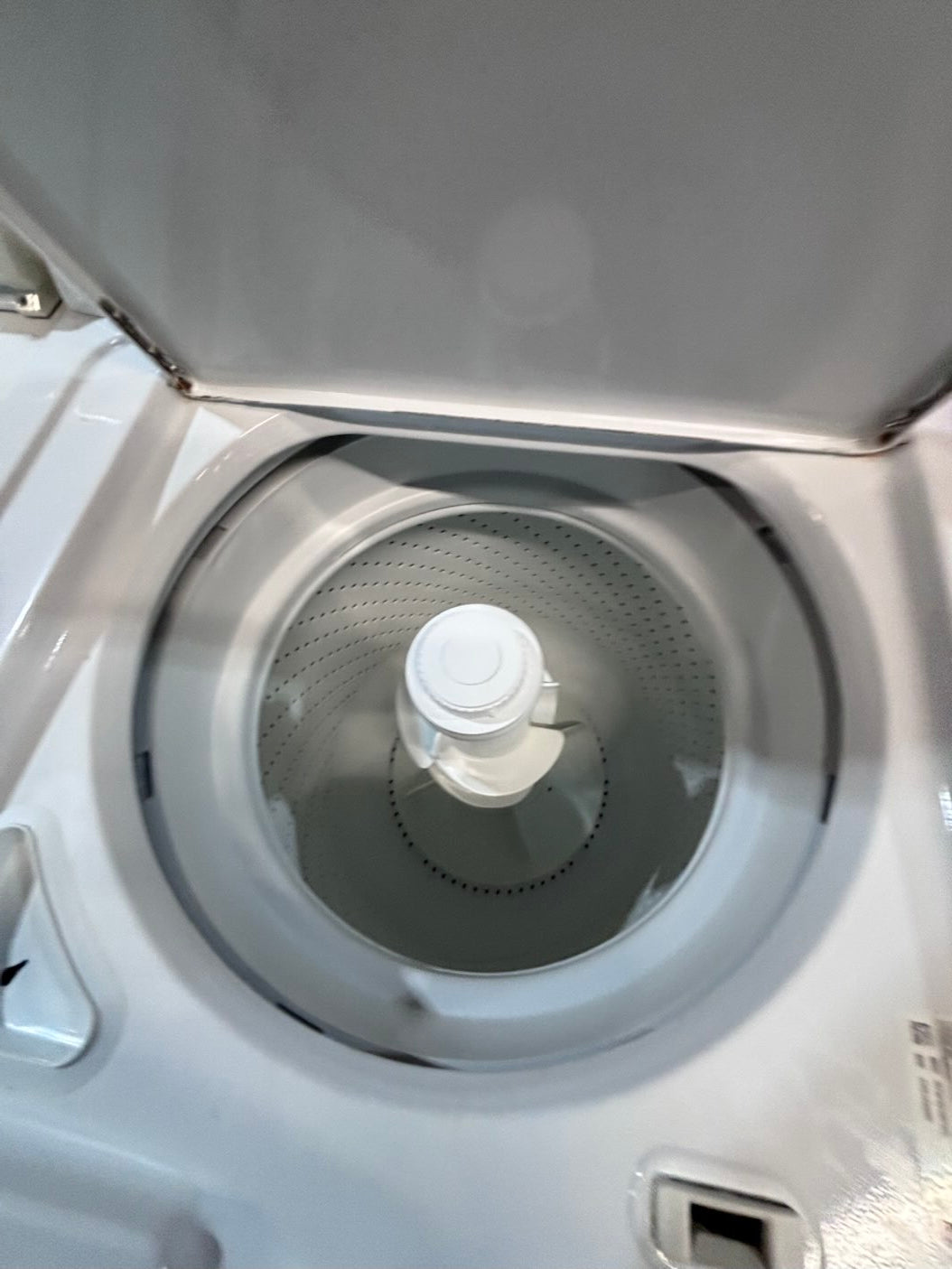 }}Amana  top load washer with agitator & electric dryer 220v  set top load side by side #AWM23TB