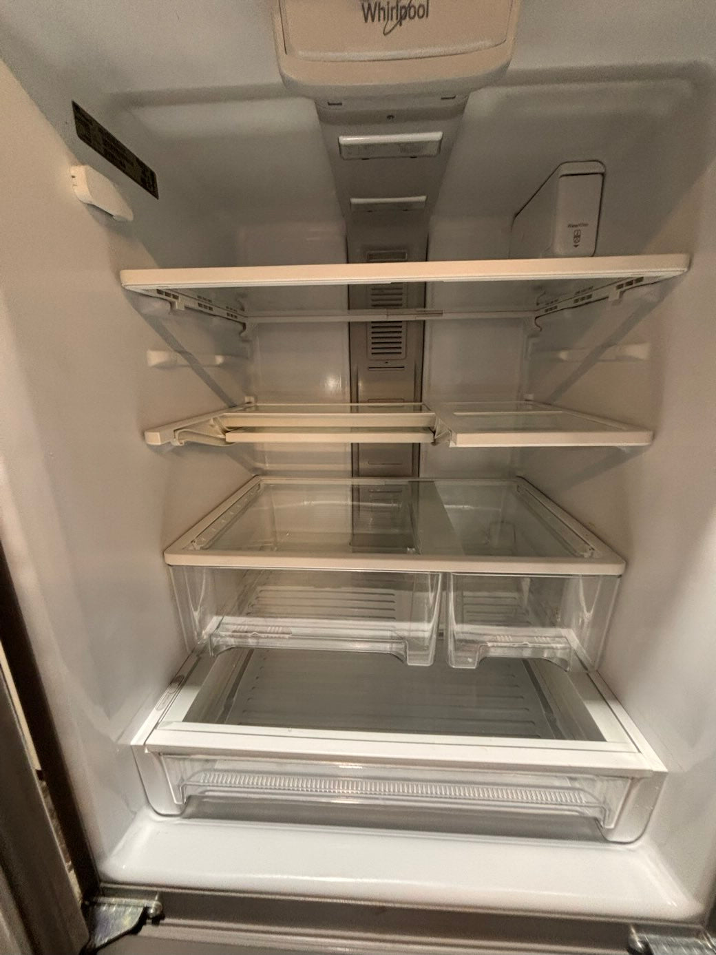 }}Whirlpool30”x67.1/2h French Door freezer fridge black stainless steel with Iced & water 💦 dispenser  used refurbished #FDW309HB