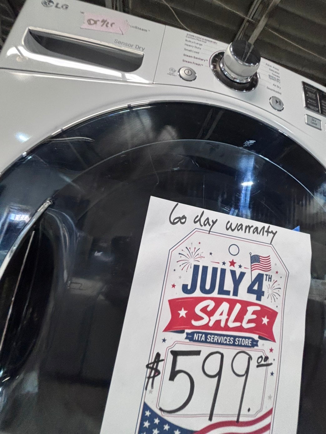 >*early July 4th special 🇺🇸LG washer & dryer set electric 220v front load stackable or side by side - sensor dry in white color #WWS2BSET
