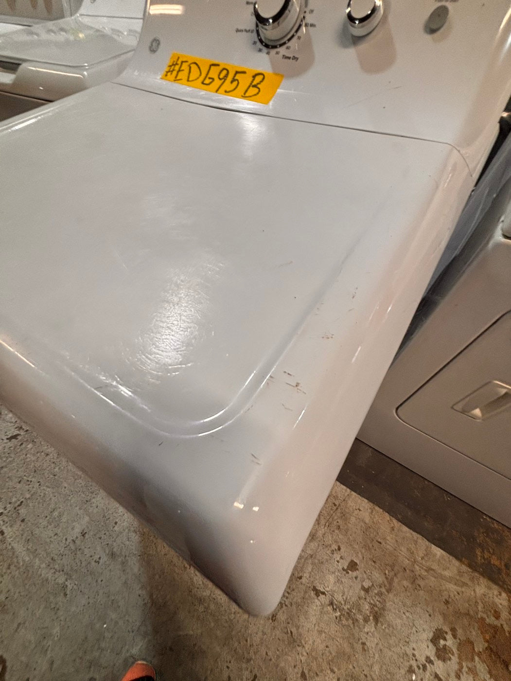 >*GE white  top top load washer with agitator  large capacity & dryer set electric 220v side x side top load stainless steel drum white color used-refurbished #GWD9ABB