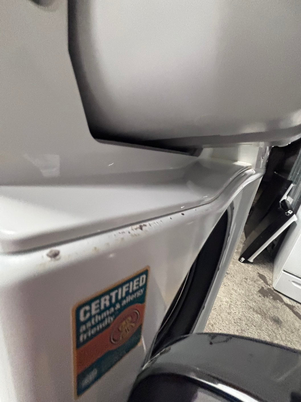 >*LG front load washing machine large capacity 4.5 cu ft white 27” w/pedestal - used refurbished #WLQY1LB
