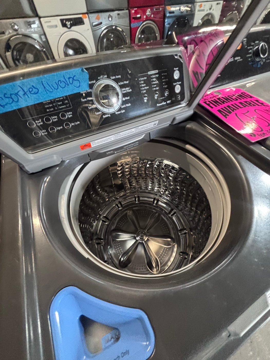 } Samsung dark gray color , Top load washer  Large capacity stainless steel Drum working 💯  with warranty ! used,refurbished #SAYZ912B