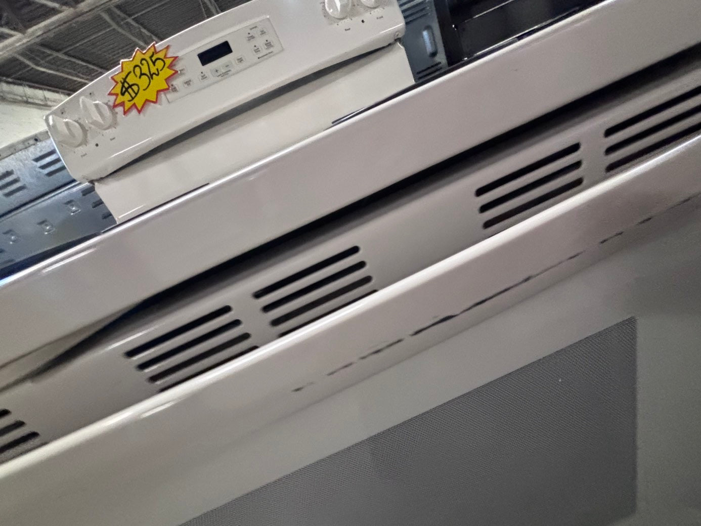 >*GE off white electric coil top range coil 220v bake /Broil 4 burner used-Refurbished  great condition 30" #EGEF95B