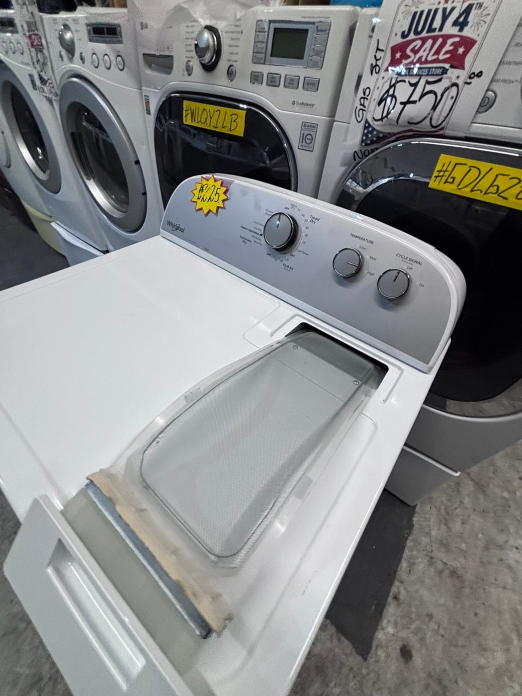 >*whirlpool side x side large capacity electric 220v dryer  in white 27” Refurbished #ED861B
