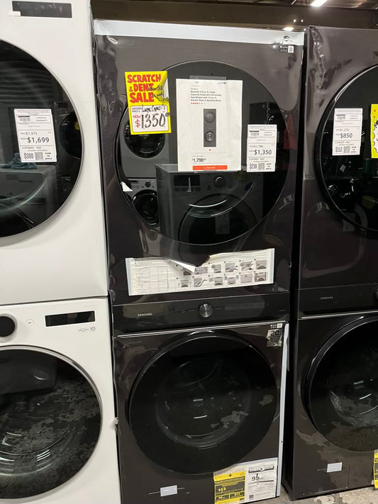 Open Box 📦 | Scratch & Dent Samsung bespoke WashTower electric 220v Single Unit Al Front Load Washer 4.6 cu ft & Dryer 7.6 cu ft 27" in #WD632SB