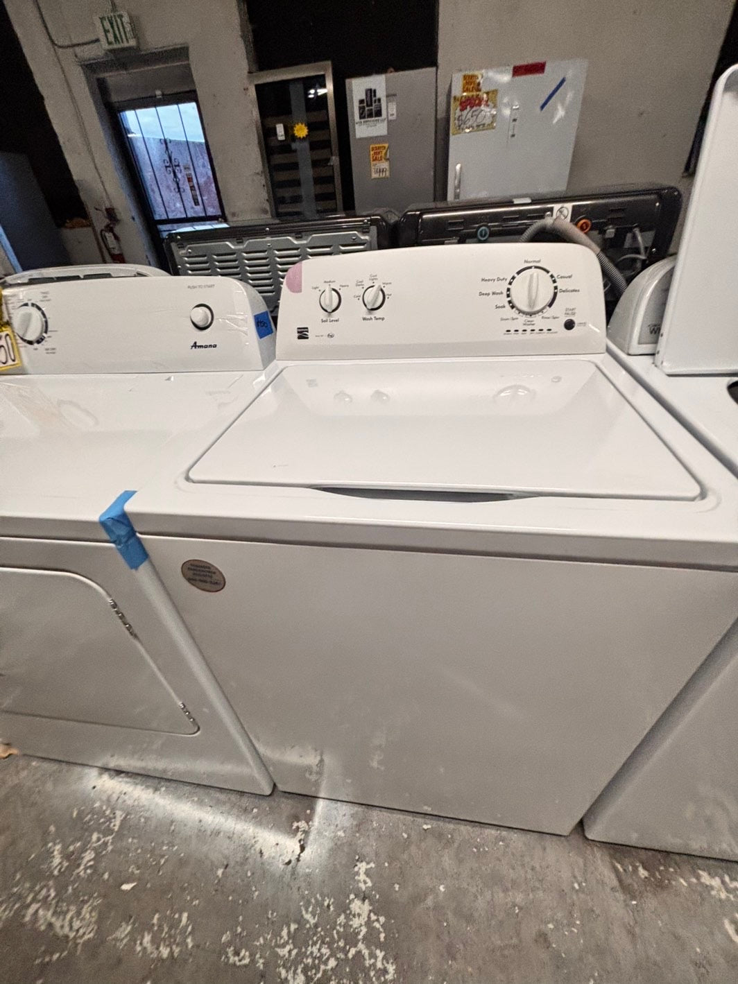 >kenmore Top load washing machine large capacity stainless steel drum w agitator 27" used-Refurbished #WK663B