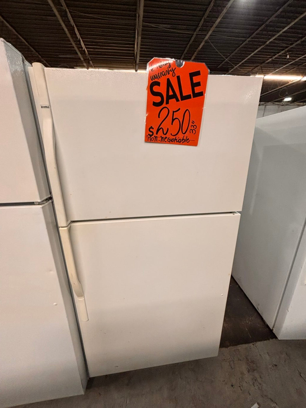 }}Clearance🔥 Kenmore 33” x65 1/2 height x 29depth Top freezer fridge white ,working 💯  with warranty ,used-refurbished #RTKW121B