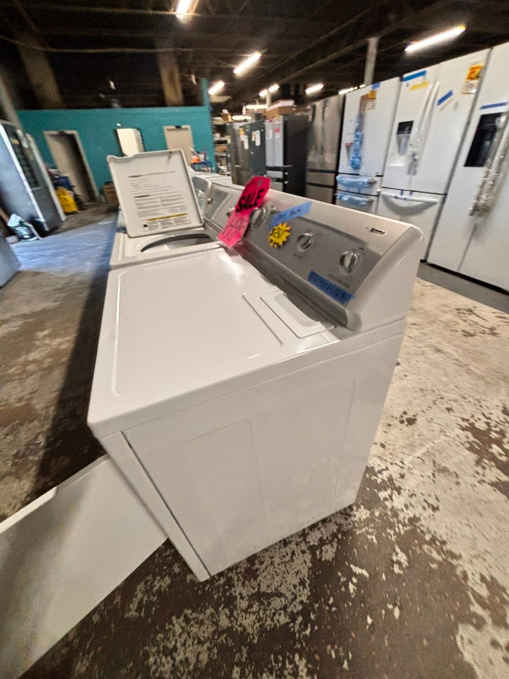 >special price‼️Kenmore top load washer w/agitator  & electric dryer flat back  220v  set top load side by side #WH7X3BSET