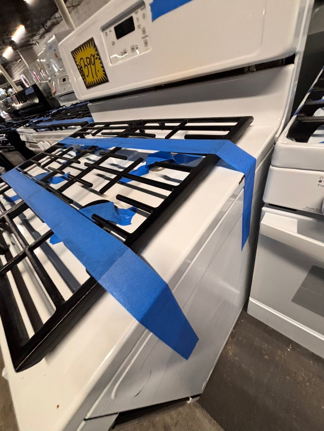 >Whirlpool Gas stove  oven  4Burner broil & bake 30” white used-refurbished #AWPDAB