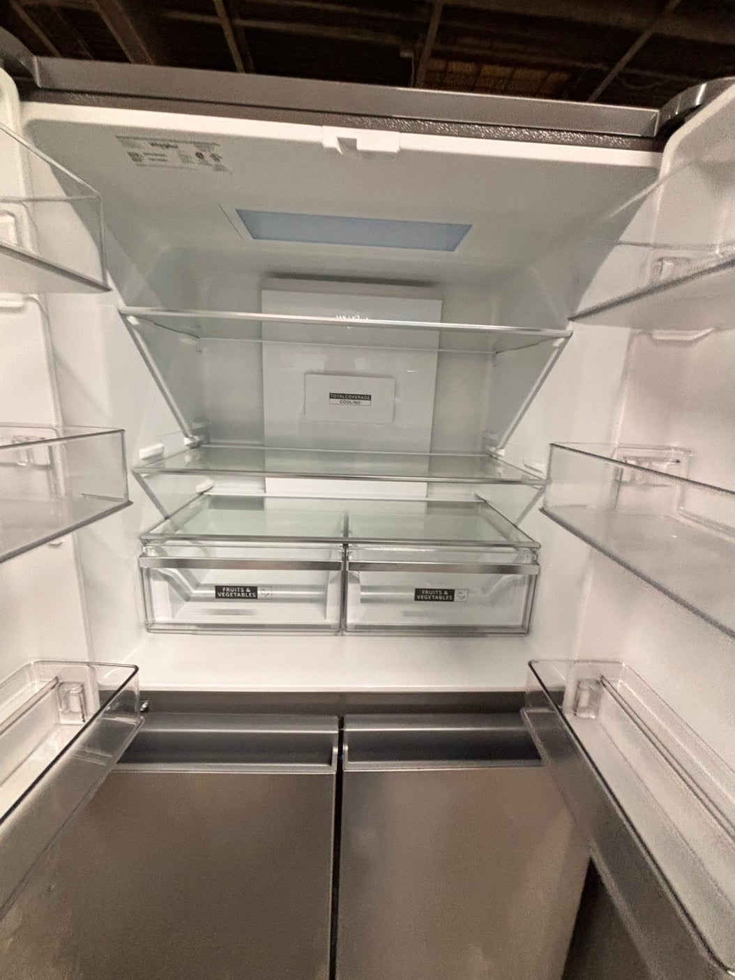 >special🎈New open box 📦 costumer return whirlpool- 23 cu. ft. Counter depth 19.4 cu. ft. Counter Depth French Door Refrigerator in Fingerprint Resistant .. #RWVYY41B