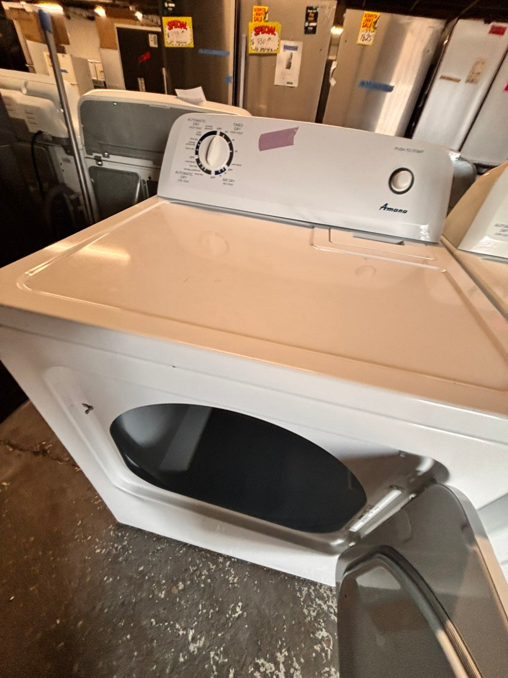 >Amana 29” large capacity electric dryer 220v side by side used-refurbished #AEDZ66B