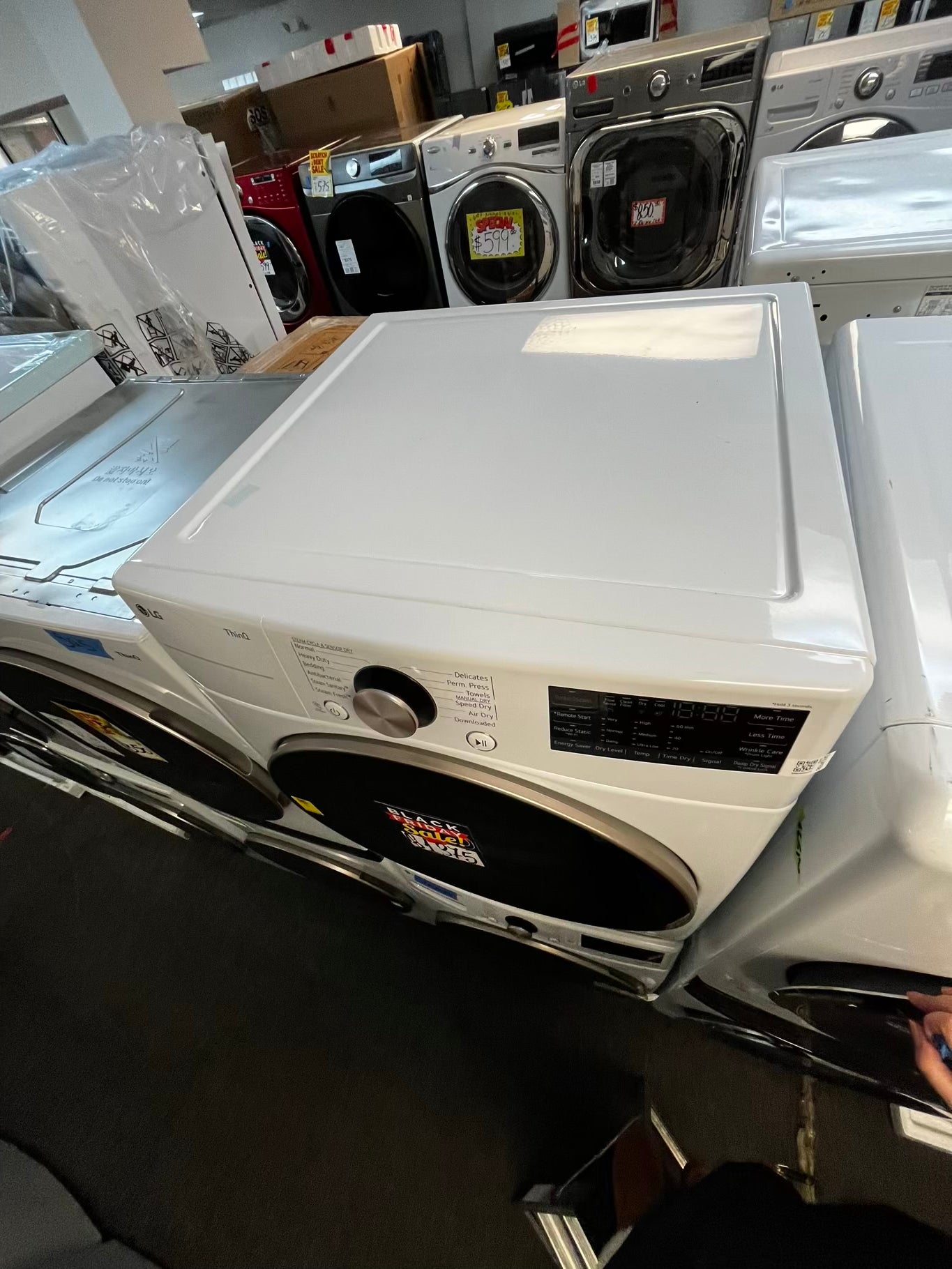 ⚡️SALE ~ New Open Box 📦 Scratch & Dent 4.5 cu. ft. Ultra Large Capacity Front Load Washer & 7.4 cu. ft. Ultra Large Capacity Smart Wi-Fi Enabled Front Load Electric Dryer with TurboSteam™ and Built-In Intelligence - in white | stock number #WD7491YL