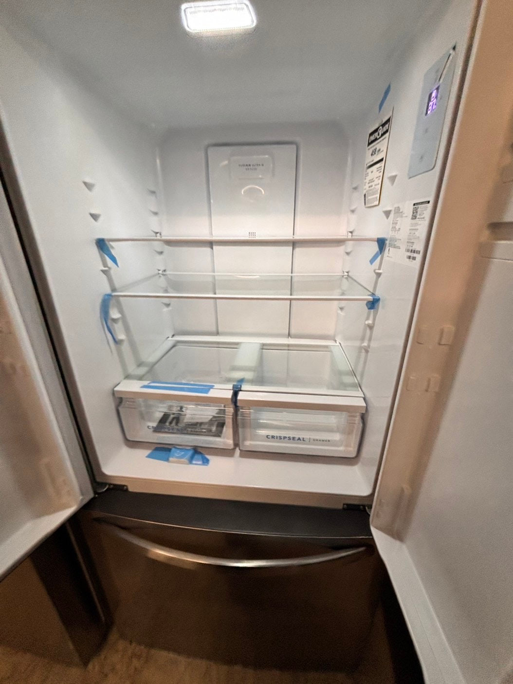 >frigidaire Open box 📦 New S/d 31.5 in. 18 cu. ft. Counter Depth French Door Refrigerator in Fingerprint-Resistant Stainless Look       #RYFG18LB