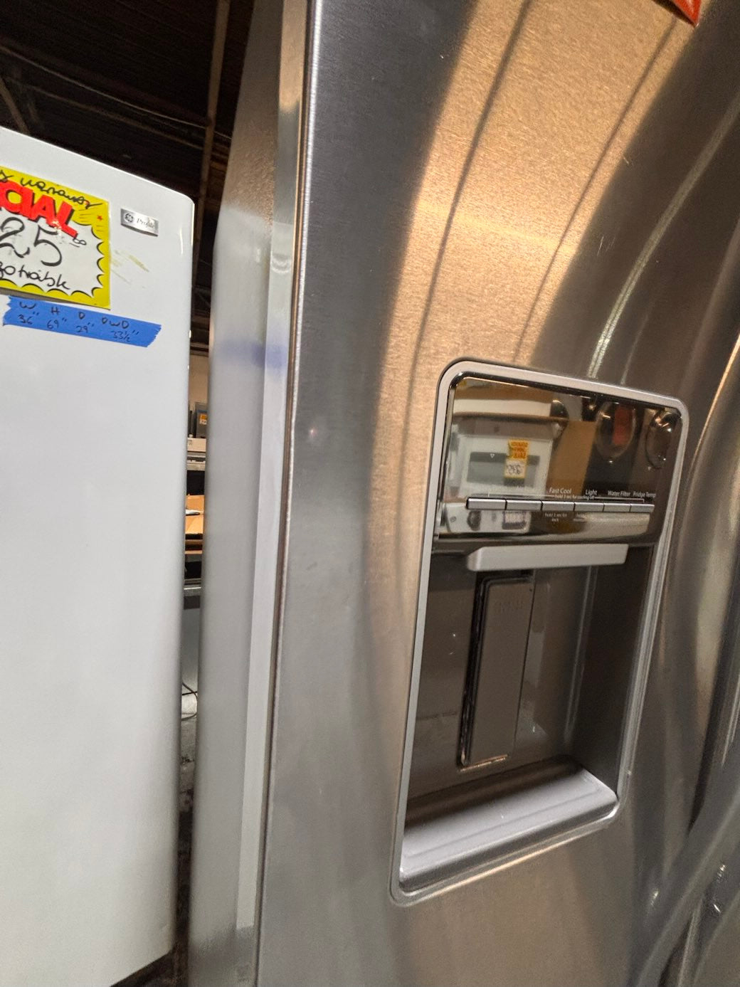 }}Whirlpool30”x67.1/2h French Door freezer fridge black stainless steel with Iced & water 💦 dispenser  used refurbished #FDW309HB