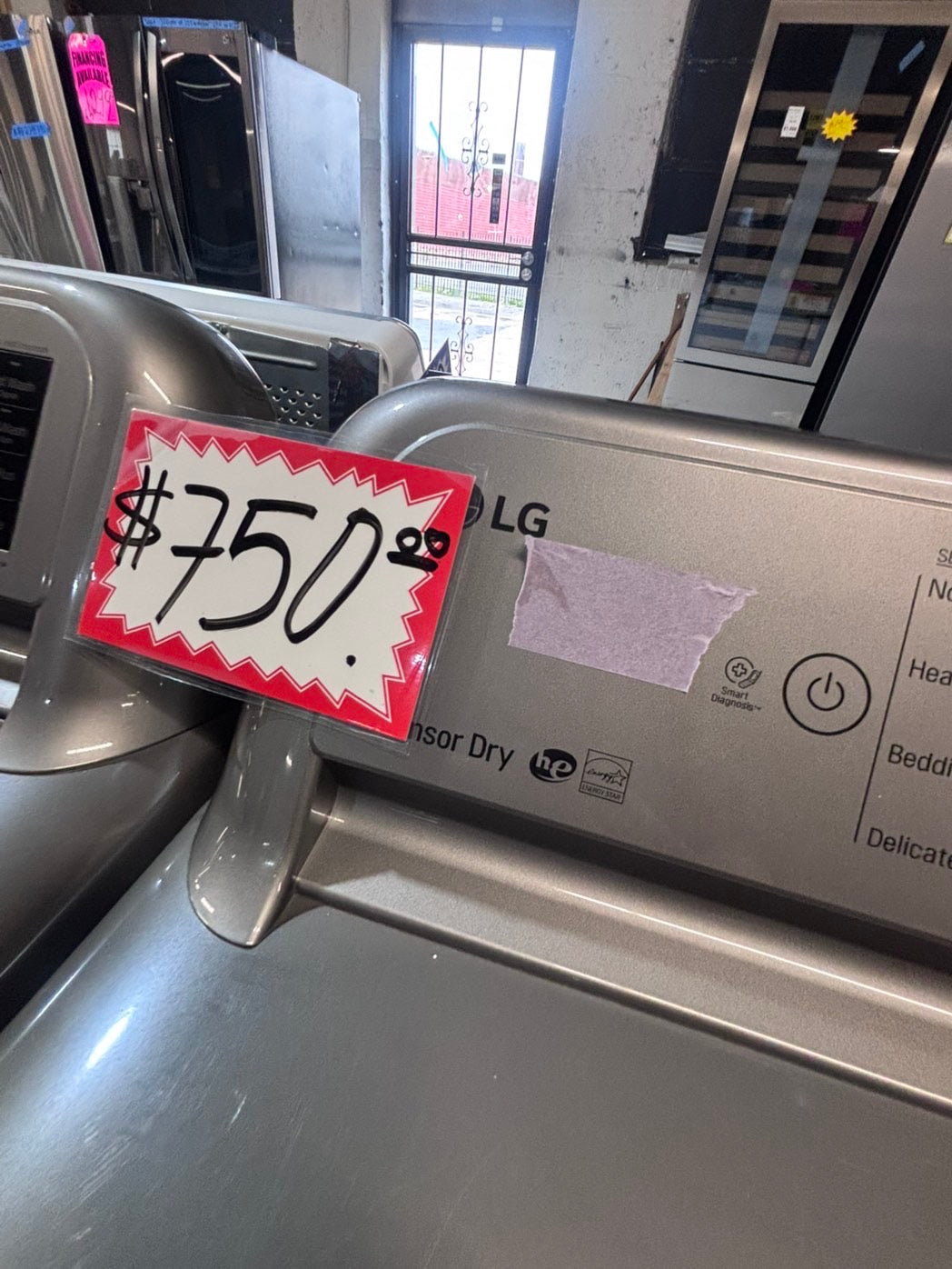 >> LG gray top top load washer large capacity & dryer set electric 220v side x side top load stainless steel drum gray color used-refurbished #WTL1TYB