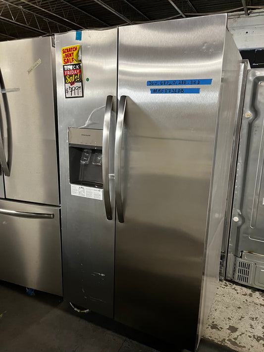 ~ Open Box 📦 | scratch & dent Frigidaire side x side  refrigerator w/ice water dispenser stainless steel 36" #RF8731DB