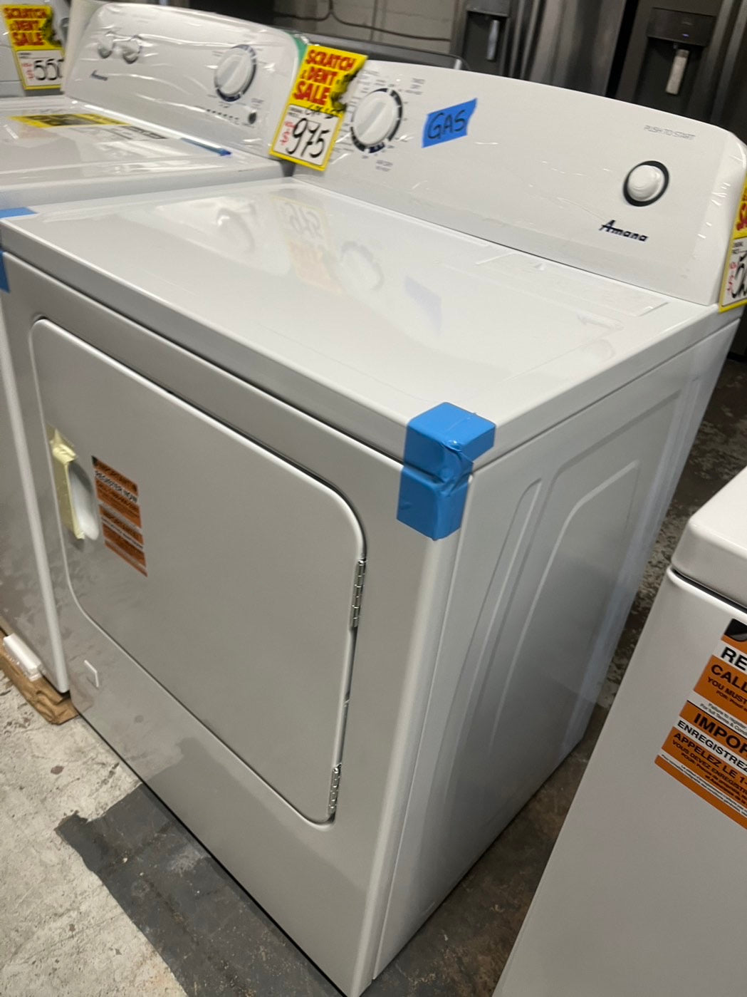 Open box 📦 New S/d Amana Top load washer 3.5 cu.ft and Top load Gas dryer 6.5 cu.ft  set white #AMW35B