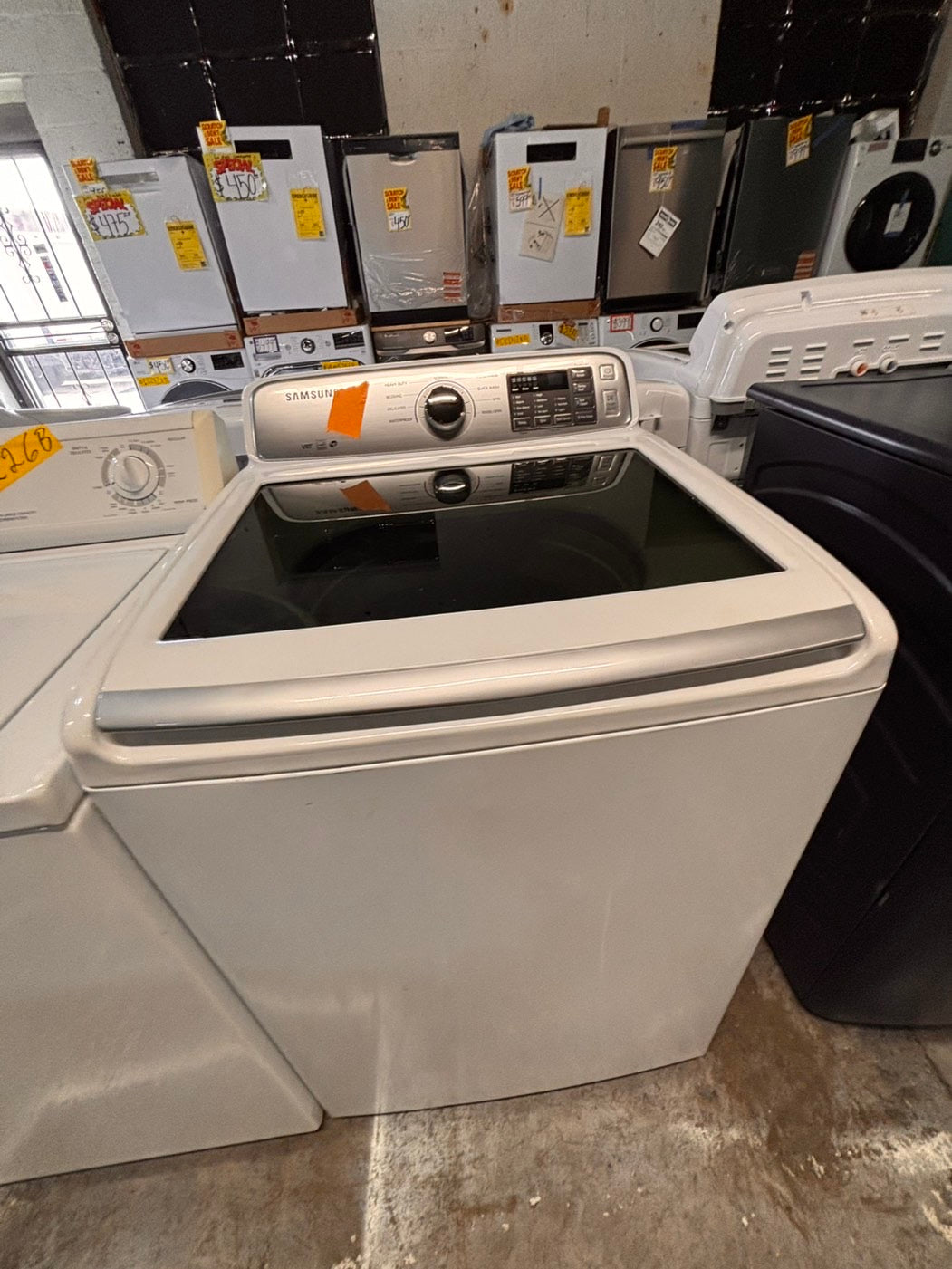 >*special 🔥Samsung white color , Top load washer  Large capacity stainless steel Drum used,refurbished #SAYZ882B