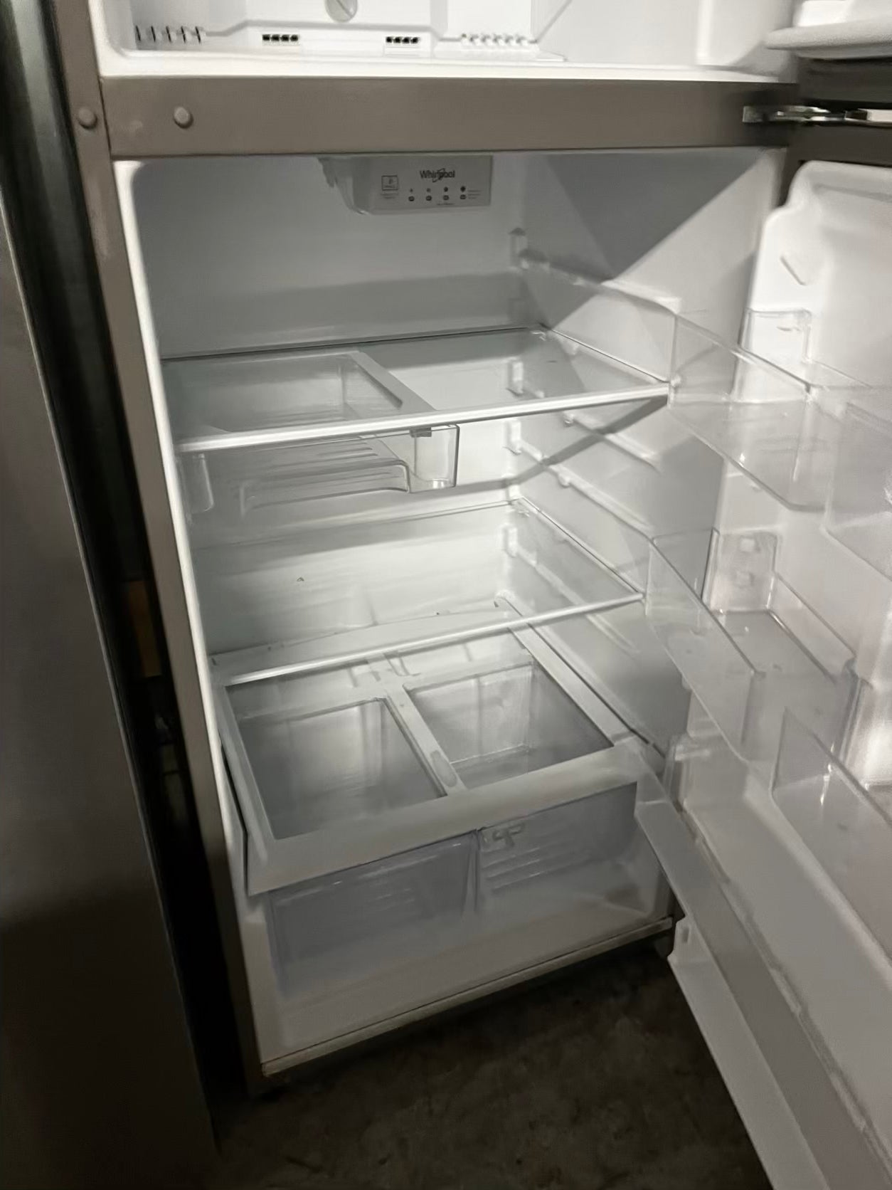 Whirlpool 28”top freezer refrigerator stainless steel 28" counter depth #RF394678B