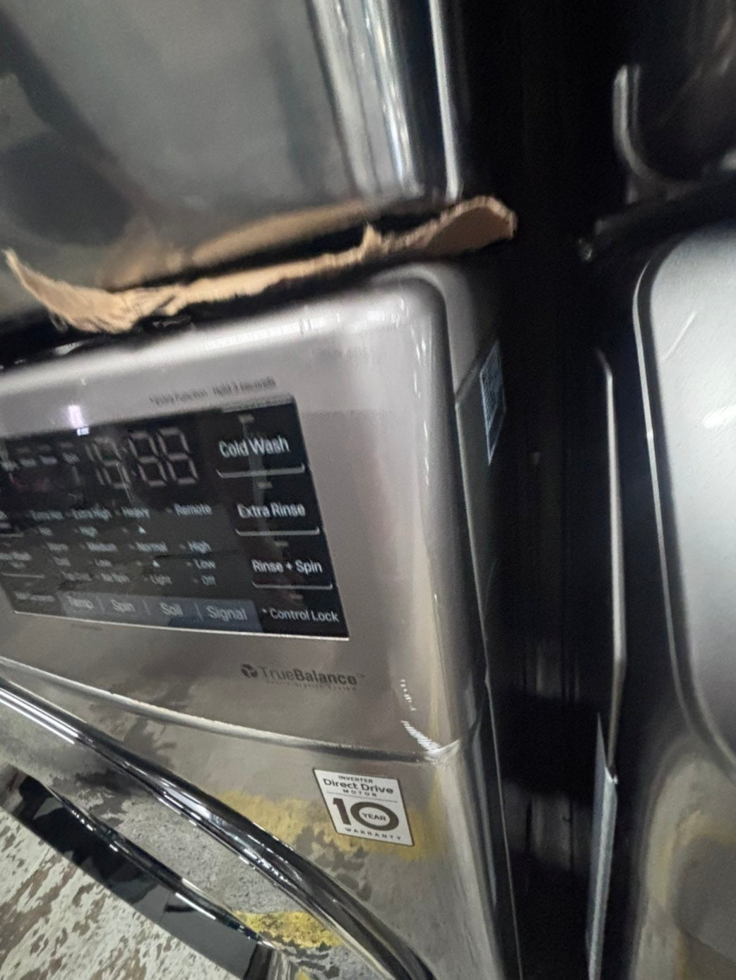 >*LG washer & dryer set electric 220v front load stackable or side by side - sensor dry in gray  #WGDS42BSET