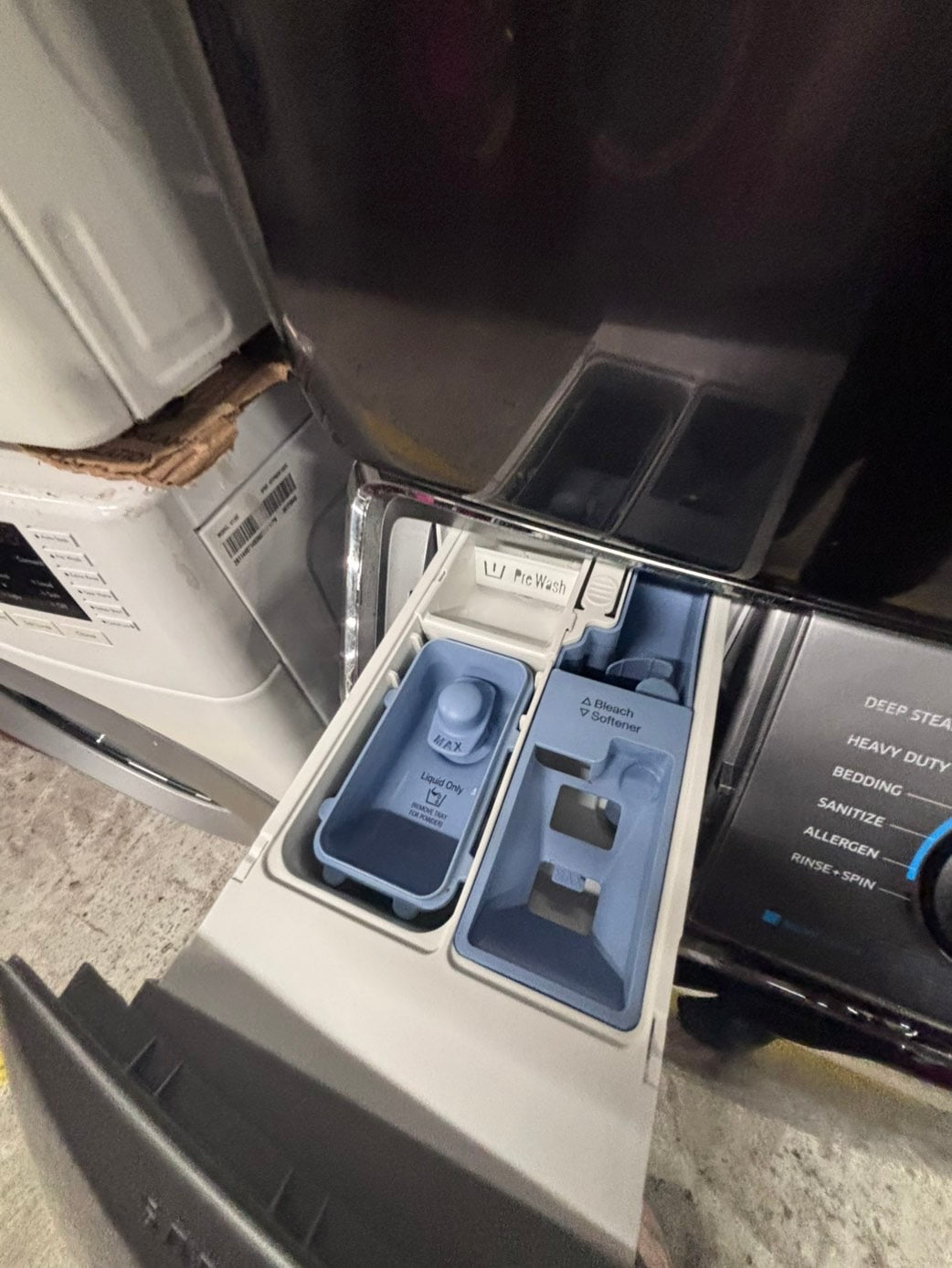 >*Samsung gray front load washer large capacity stackable or side by side  27” in used-Refurbished #SGA64WB