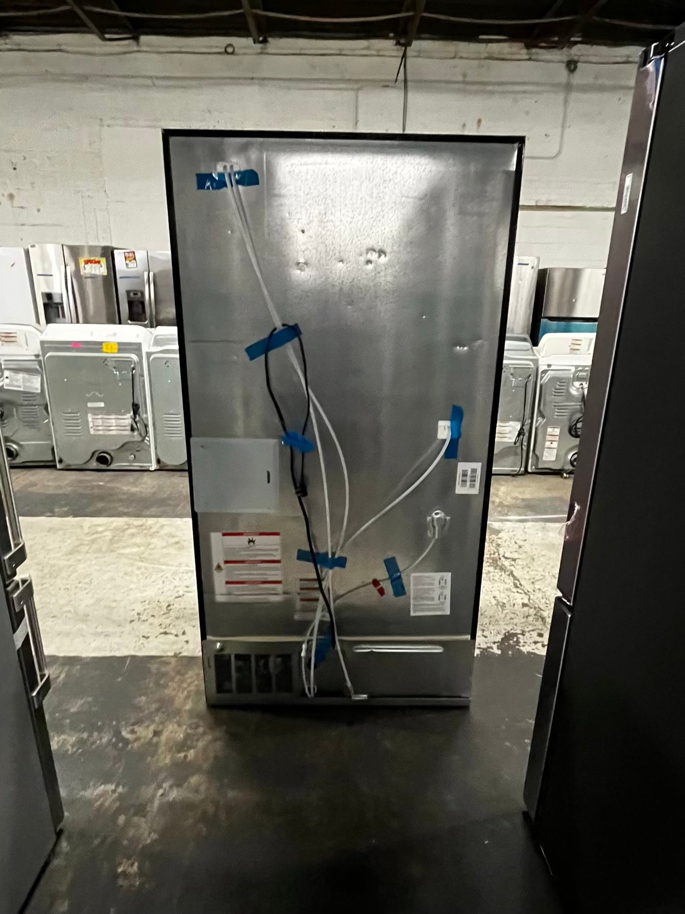 ~ ⚡️ Black Friday 🎉 Open Box 📦 scratch & Dent 36 in. 20 cu. ft. Counter Depth French Door Bottom Mount Refrigerator in Black with Elevated Deli Drawer Stock number #RF10934AB