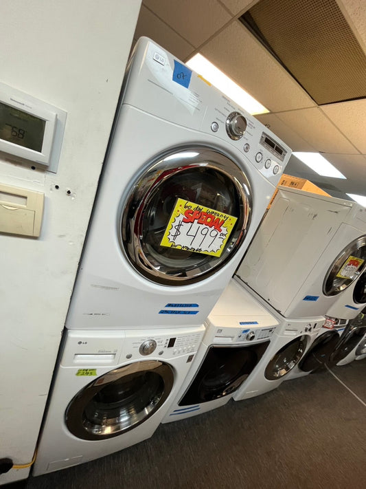 =💥special sale 💥LG washer 4.0cu ft & dryer 7.5 cu ft mix & match set electric 220v front load stackable or side by side - sensor dry in white #WS49BL