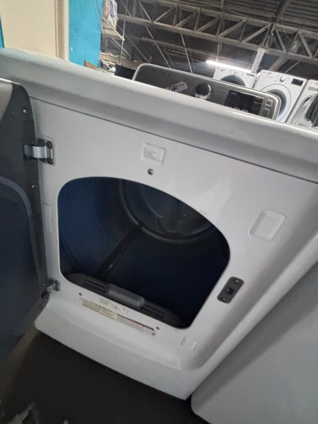 >*july 4th sale 🇺🇸samsung white  top top load washer large capacity & dryer set electric 220v side x side top load stainless steel drum white color used-refurbished #WSYH55B