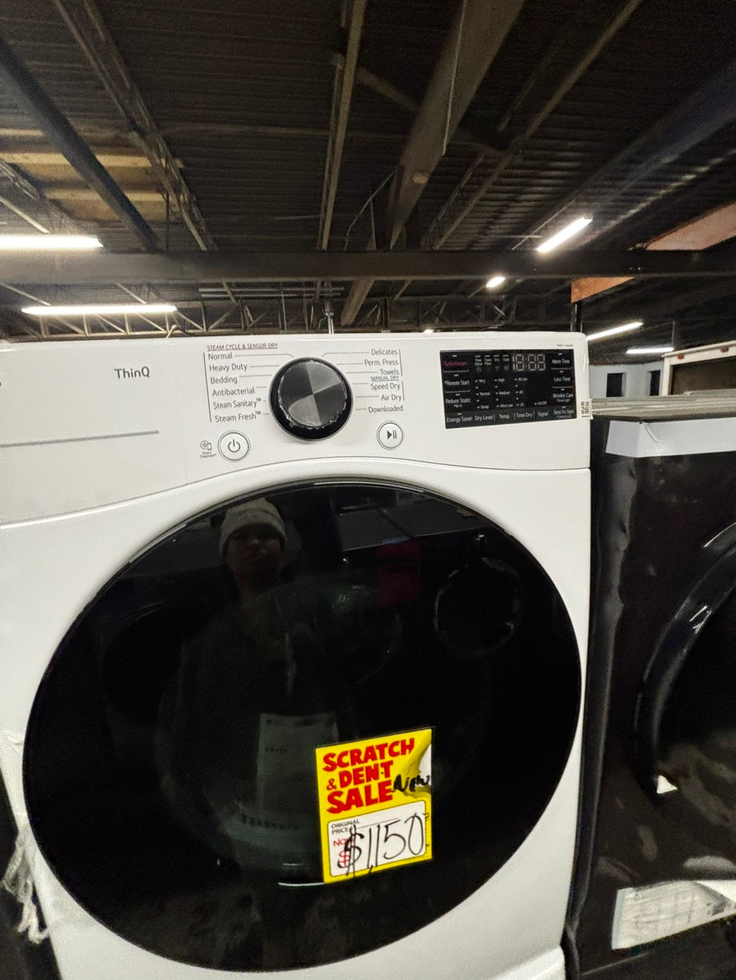 >LG new Open Box 📦 Scratch & dent mix & match 4.5 cu. ft.  Large Capacity Front Load Washer -& 7.4 cu. ft. Large Capacity Front Load Electric Dryer - White mix & match Set / stock number #WDB4AB