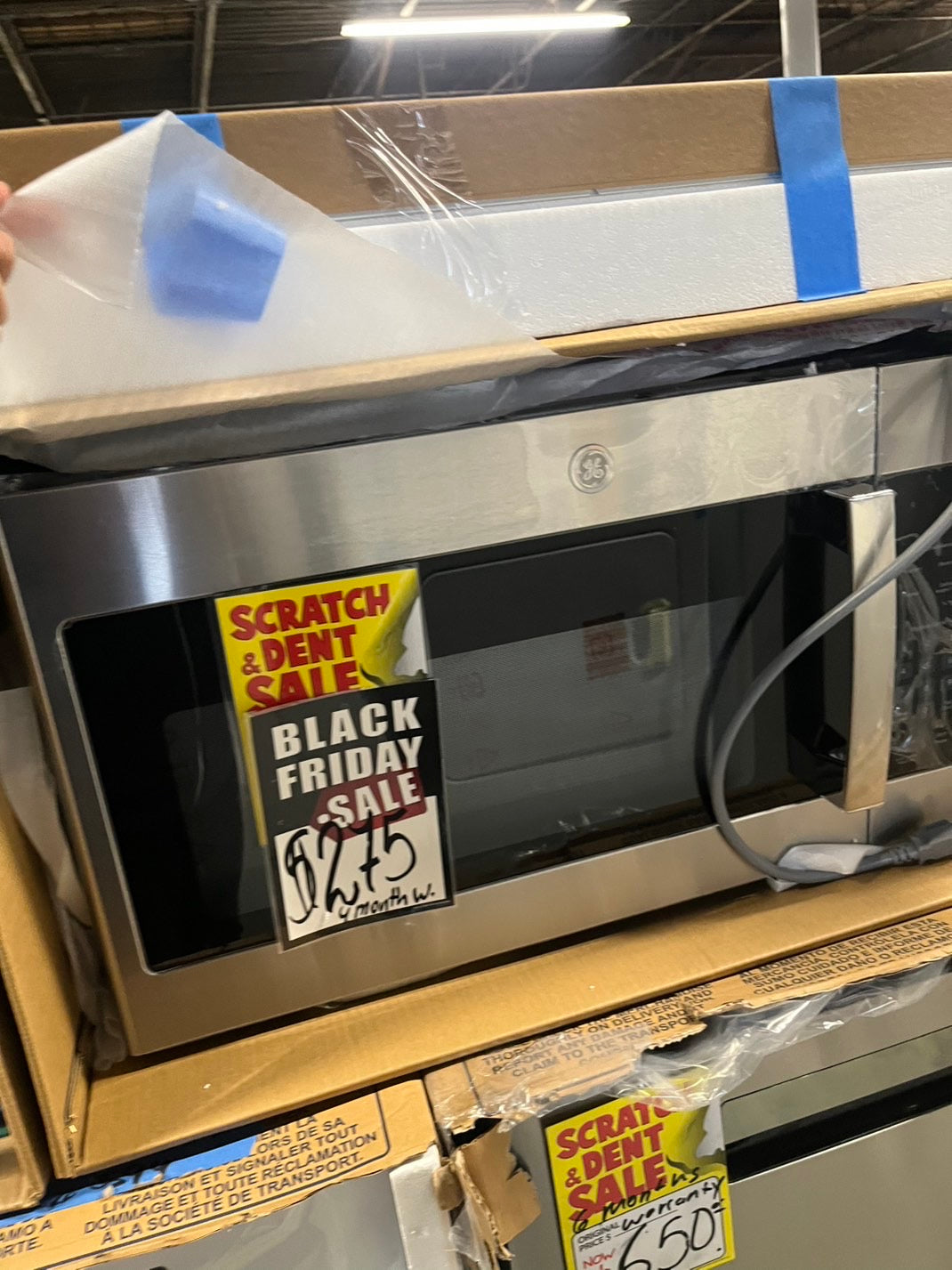 🎁🎄Holiday Sale‼️Open box 📦 New Ge 1.6 cu. ft. Over-the-Range Microwave in Stainless Steel 30”wide #GEMWO15B