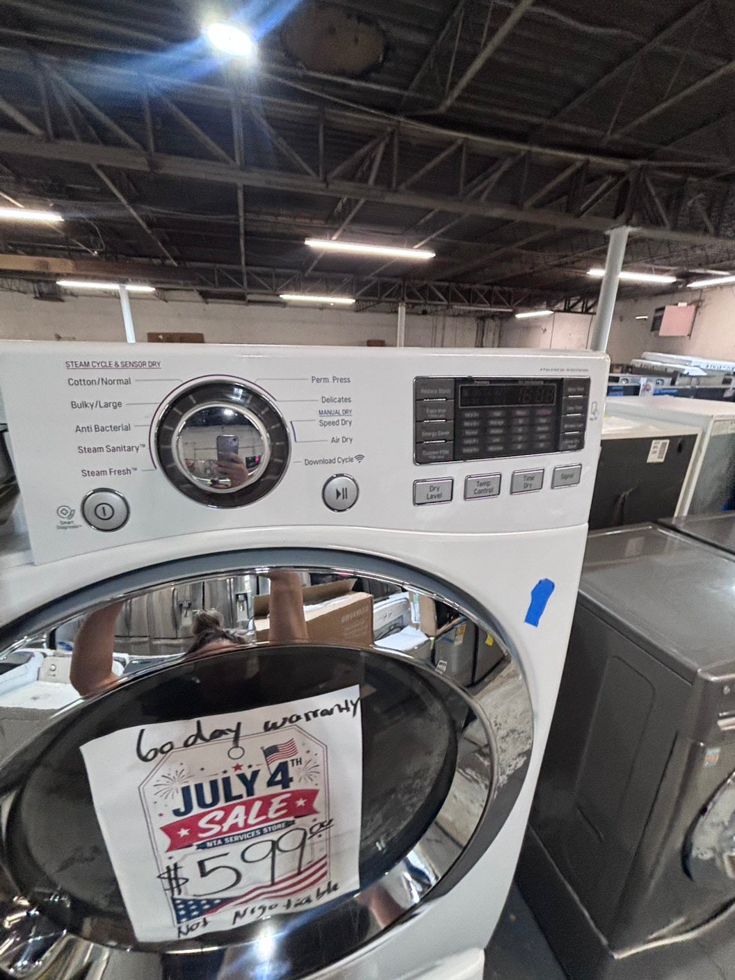 >*early July 4th special 🇺🇸kenmore washer & LG dryer mix & match set electric 220v front load stackable or side by side - sensor dry in white color #WH4YSET