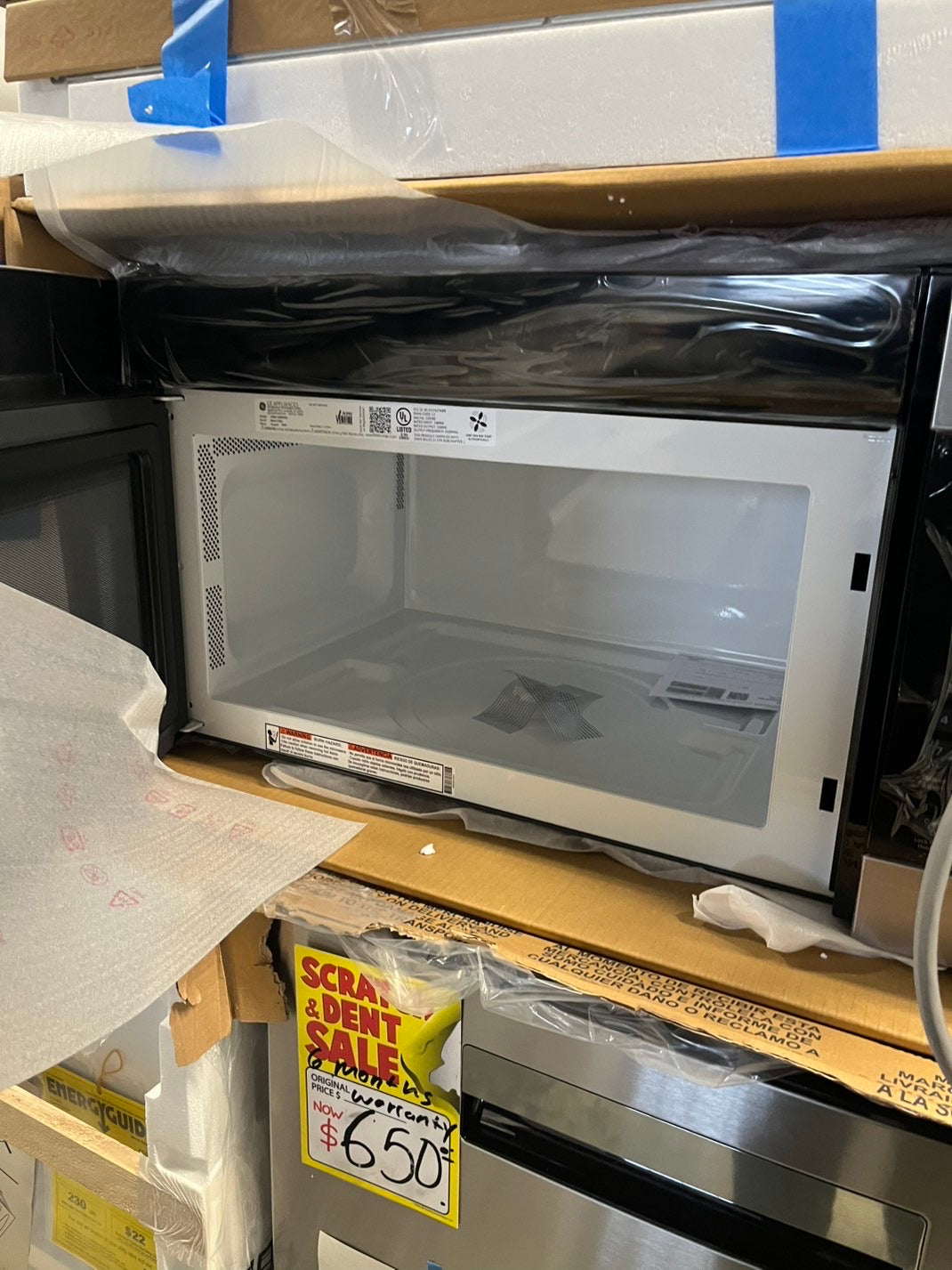 🎁🎄Holiday Sale‼️Open box 📦 New Ge 1.6 cu. ft. Over-the-Range Microwave in Stainless Steel 30”wide #GEMWO15B