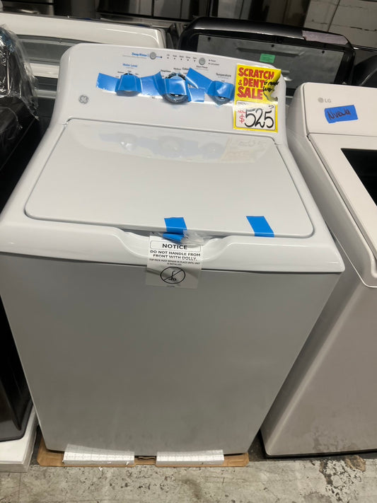 *- Open Box 📦 GE Top load washer Stainless steel Drum with Agitator Medium ( 4.0-cu ft ) Top-Load Washer ( White ) #GE4023B