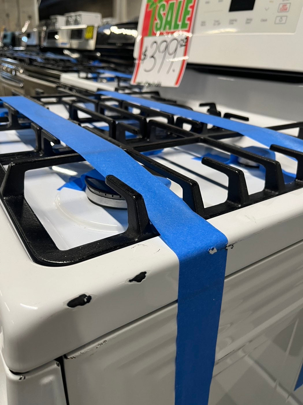 🎁🎄Holiday sale‼️Samsung gas range 5 burner bake broil in white Refurbished 30" #GR27RB